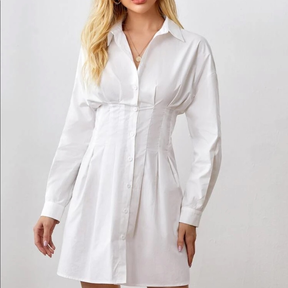 SHEIN fold pleated skirt dress!